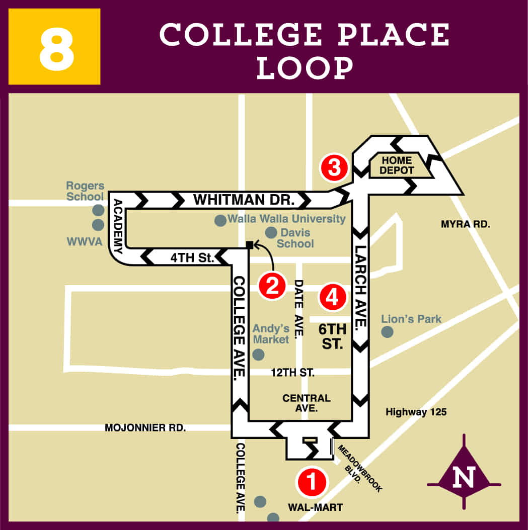 Route 8 College Place